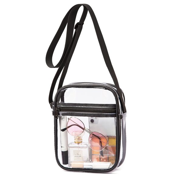 Clear Bag Stadium Aroved - Pvc Clear Purse Crossbody Bag With Front Pocket XD - Picture 1 of 7